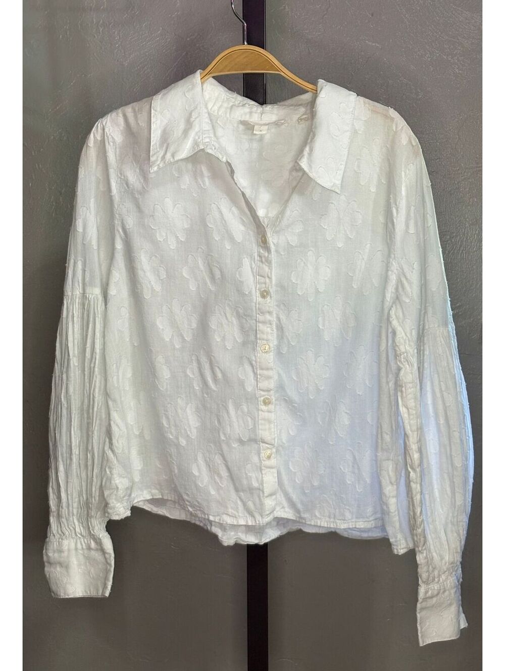 #102 Forever that girl anthropology white button up